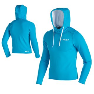 Hoodie Men blau Stretsch Performance mit Logo wei Gre...