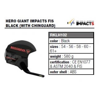 HERO GIANT IMPACTS FIS Schwarz mit Kinnbgel