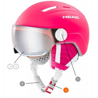 Maja Visor Pink Kinderhelm Gr��e 52 - 56 cm
