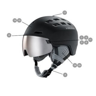 Head Helm Rachel black mit Visier Gr��e 56 - 59 cm